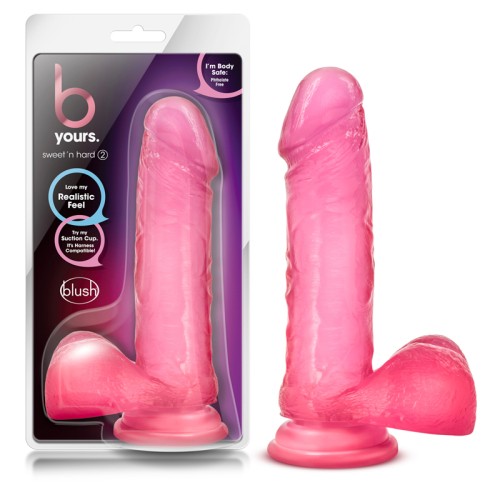 Dildo Realista B Yours Sweet 'n Hard 2 con Bolas Rosa